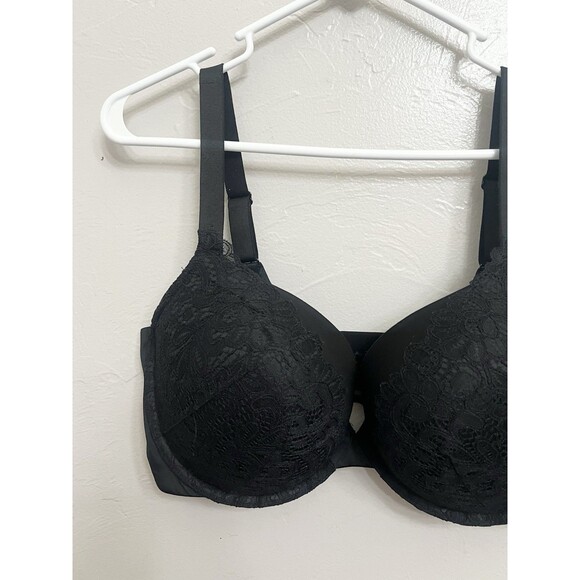 Soma 38DDD Bra Black Stunning Push Up Underwire Back Closure Lace Trim - Picture 1 of 8